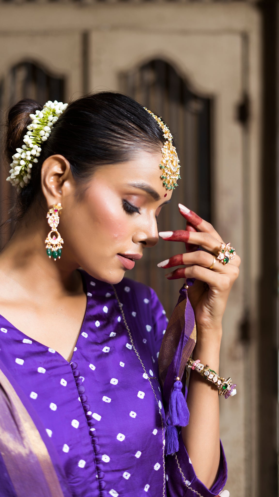 Purple kurta and palazzo set