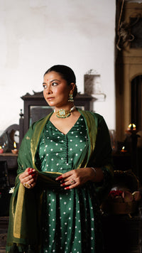 Green kurta and palazzo set