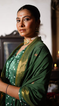 Green kurta and palazzo set