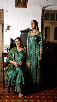 Green kurta and palazzo set