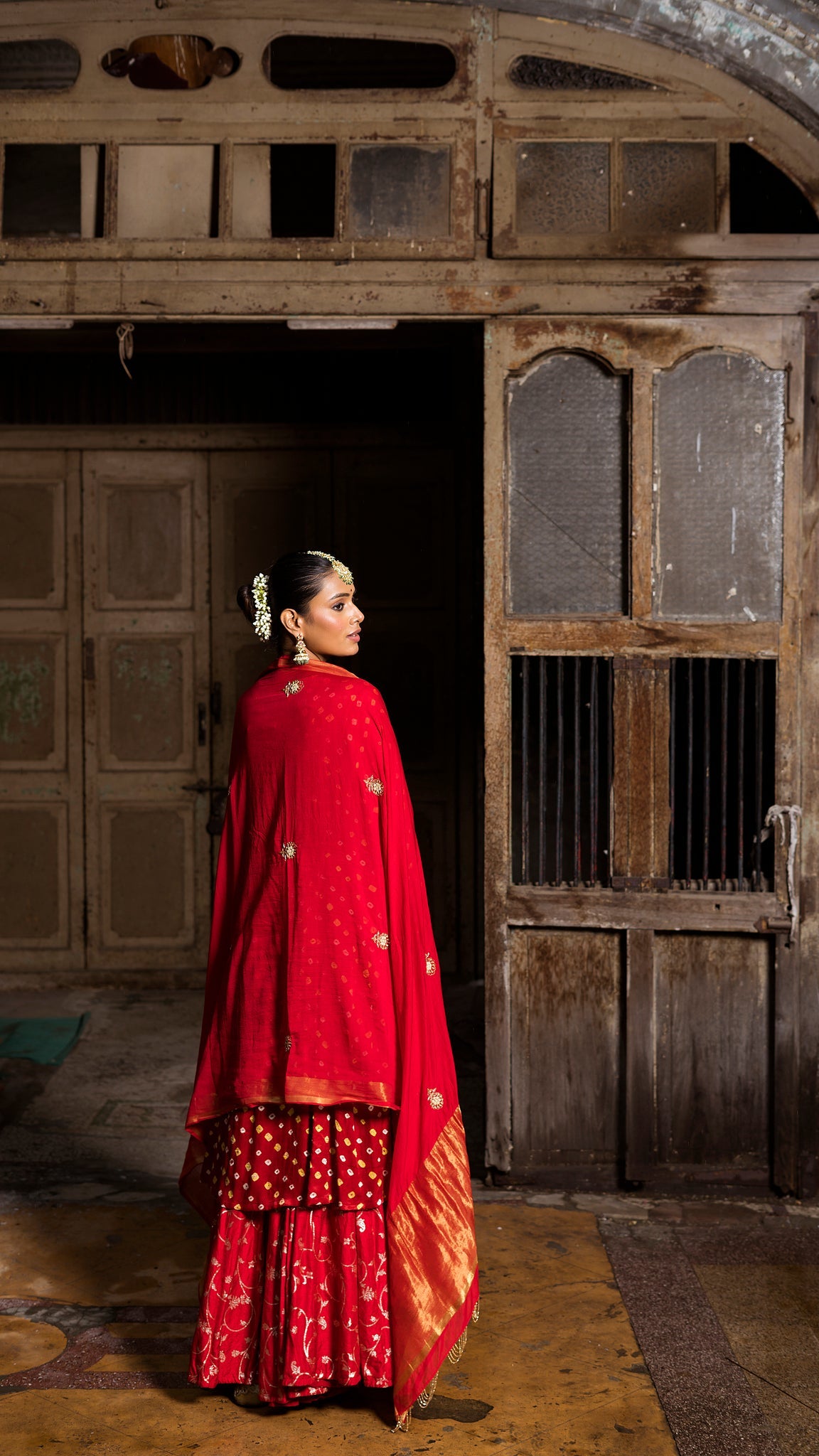 Red kurta and palazzo set