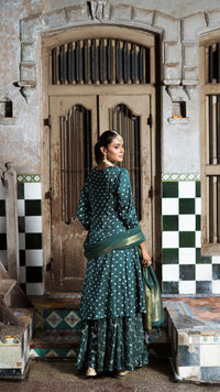 Dark Green kurta and palazzo set