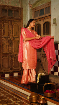 PINK BANARASI  SHARARA SET