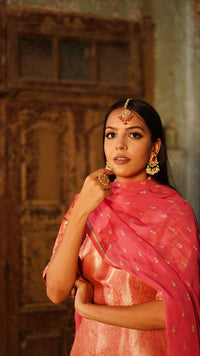 PINK BANARASI  SHARARA SET
