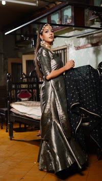 BLACK BANARASI  SHARARA SET