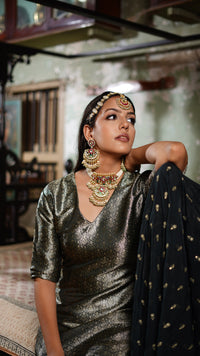 BLACK BANARASI  SHARARA SET
