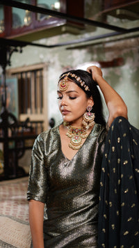 BLACK BANARASI  SHARARA SET