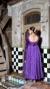 Violet anarkali set