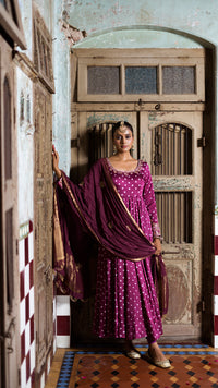 Magenta Anarkali set